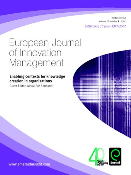 Title details for European Journal of Innovation Management, Volume 10, Issue 3 by María Paz Salmador - Available